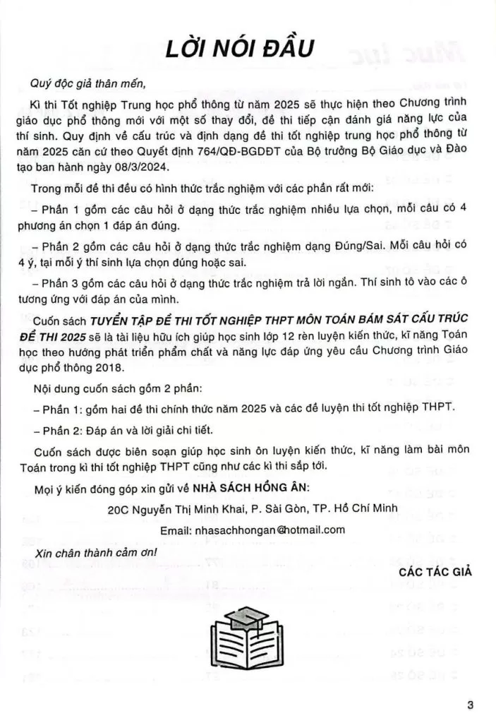 TUYỂN TẬP ĐỀ THI TỐT NGHIỆP THPT MÔN TOÁN (Bám sát cấu trúc đề thi năm 2025) - Dùng chung cho các bộ SGK hiện hành